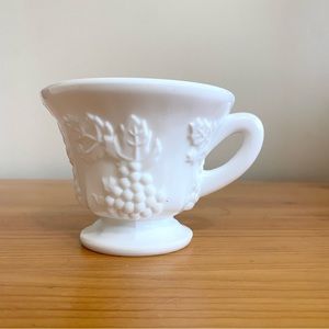 Vintage Milk Glass Teacup Colony Harvest Punch Snack Cup White
